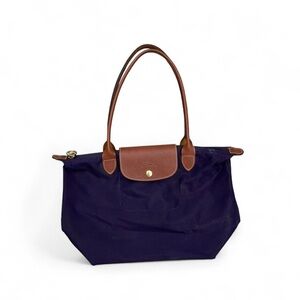Longchamp Le Pliage Purple Canvas Shoulder Bag